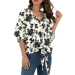 VIISHOW front tie blouse NWT Sz M